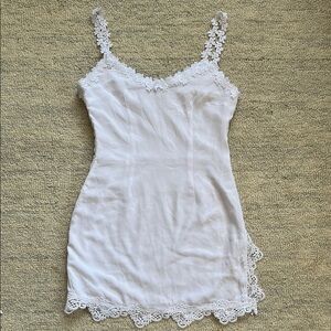Superdown White Lace Chemise Intimates